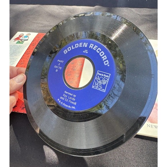Mint! 1957 Little Golden Read & Hear Record & Book Puss In Boots Perfect! - Picture 4 of 9
